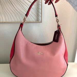 Coach Pink and Red Hobo Bag